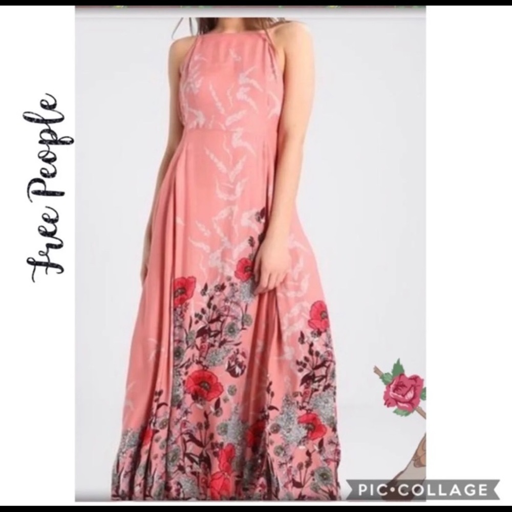 Free People pink maxi dress